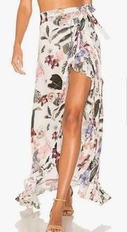 Waves For Days Floral Wrap Skirt ( S )