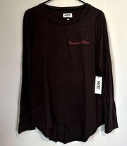 NWT MATE the Label Long Sleeve Dangerous Woman High/Low Shirt - M/L