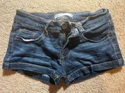 Dark Denim Low Rise Shorts