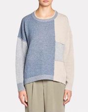 brochu walker 100% cashmere colorblock patchwork sweater soft pullover ila