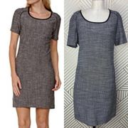 Maison Scotch Rendez Vous Tweed Shift Dress Grey