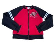 Vintage  Motorcycles Red Zip Up Sweater