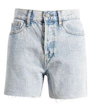 Ultra High Rise Slim Raw-Hem Shorts