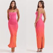 House of CB 'Calista' Ombre Flame Maxi NWOT size L