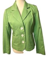 Charter Club lime green textured career blazer size 8