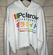 Polaroid • Hoodie • Crop Top • Long Sleeve • 3X • Spring • White • NWT