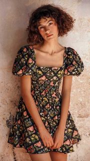 Dress Caramelo Magdalena Noche Floral Mini Wedding Multicolor S NWT