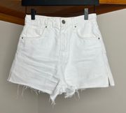 White Denim Shorts