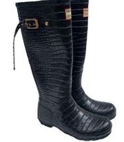 Jimmy Choo Hunter animal print women’s rain tall boots Size 6