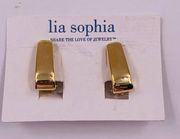 Lia Sophia Gorgeous Classic Gold Tone Moda Elegant Clip Earrings