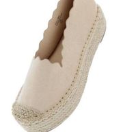 New nude espadrille slip on