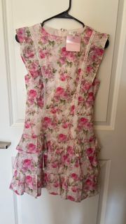 pink floral dress