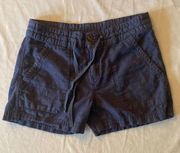 Patagonia  Hemp Cotton Shorts Women's 2 Blue Drawstring Organic Mid Rise Casual