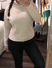 Avia small cowl neck cozy crop athleisure sweater