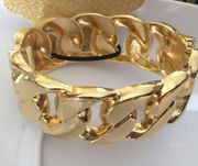 New Natasha Gold Heavy Link Bracelet w Hinge