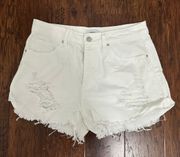 White Denim Shorts