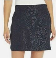 Orvis | Travel Skort Black Rose Embossed Print Mesh Shorts | women’s medium