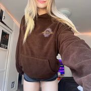 chocolate brown fleece hoodie