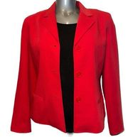 VINTAGE BLOOMINGDALE'S Classic Red Boxy Blazer Size 10