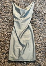 Lovely Day sage green backless bodycon dress size small