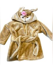 Hudson baby tan animal hoodie robe size 0-9 months