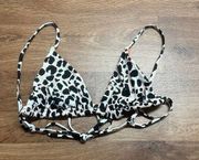 BCBGeneration Sexy Traingle Bikini Swim Top Womens Size Small Animal Print