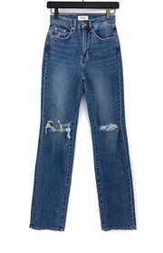 PISTOLA Cassie Super High Rise Straight Jean Blue Denim 23