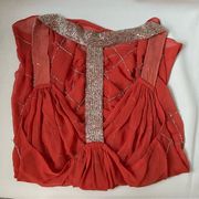 BKE Boutique Burnt Sienna Embellished Tank Top Size Small