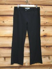 Betabrand Black Ponte Knit Boot Cut Trouser Pants Petite