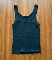 black ribbed tank top