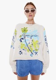 💕MOTHER💕 The Boost Crop Cut-Off Sweatshirt ~ The Escape Route XL NWOT