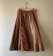 Coldwater creek patchwork boho skirt size petite small