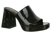 SAM & LIBBY Womens Size 10 Kaia  Platform Mule Sandal Patent Black 4” Heel New