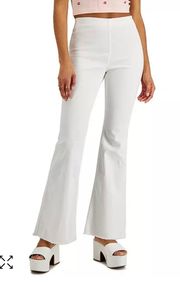 - White High Waisted Flared Pants