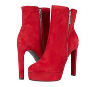 Dark Red Dejah Booties Boots Heels