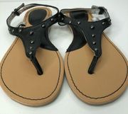 Black & Tan Adjustable Strap Sandal Small(5-6)