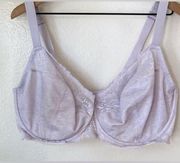 Cacique purple unlined full coverage bra