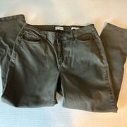 Jessica Simpson cropped jeans size 31”x25” (12) khaki green