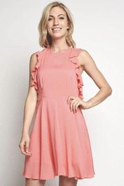 BB Dakota Samantha Ruffle Detail Open Back Dress 0