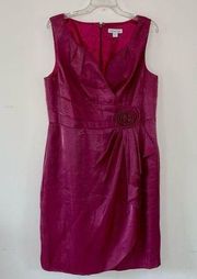 Coldwater Creek Faux Wrap Sleeveless Midi Dress Size 16