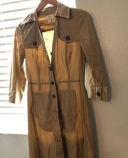 Loft trench coat jacket used size 2 with pockets