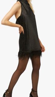 Rhinestone Feather Dress