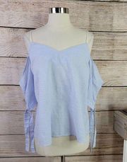 Urban Outfitter Kimchi Blue Women’s Cold-Shoulder Tie-Sleeve Top Size Large