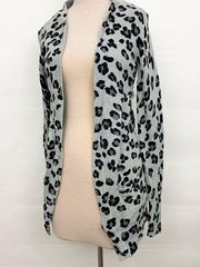 Victoria’s Secret PINK black and gray leopard button up cardigan sweater med