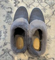 Women's Gabriellaa Gray Slip On Mules Size 9. Faux Fur.