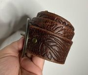 Aeropostale genuine leather belt size small floral stamp