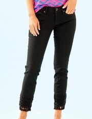 Lilly Pulitzer South Ocean Skinny Crop Black Jeans