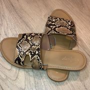 -  snake print sandals in size 9/10