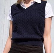 Brandy Melville Navy Marlena Sweater Vest