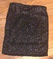 Black Sequin Skirt